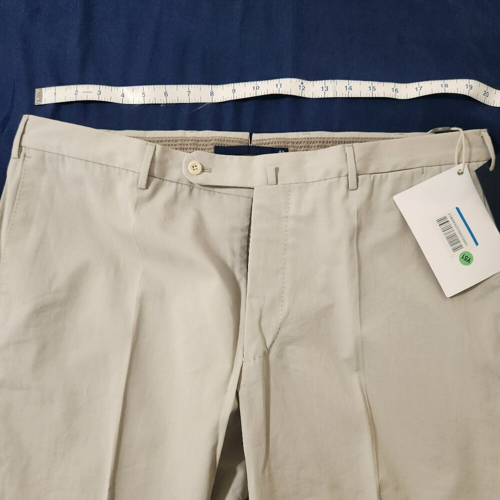 INCOTEX New With Tags Trousers Pants Light Tan Khaki Size 40 Slowear 100% Cotton